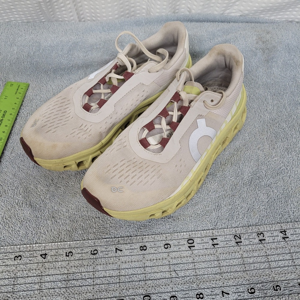 On Cloudmonster Womens 5.5 Running Shoes Sand‎ Lime 61.97783